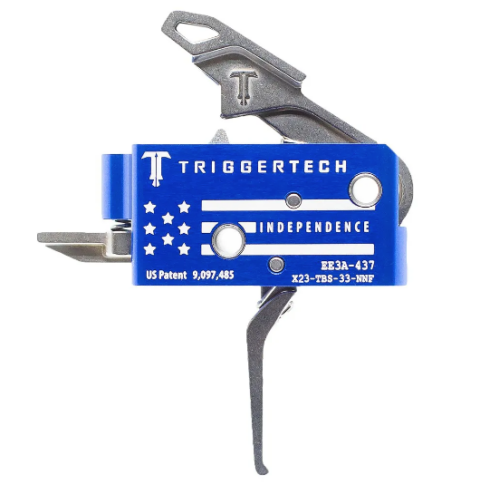 TriggerTech - Competitive Independence, Trigger, Red And Blue With White Laser Engraving
